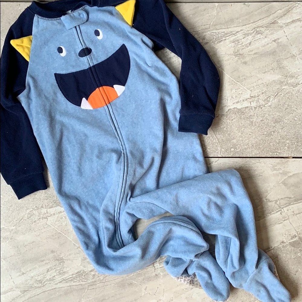 Carter’s fleece monster footie PJ’s